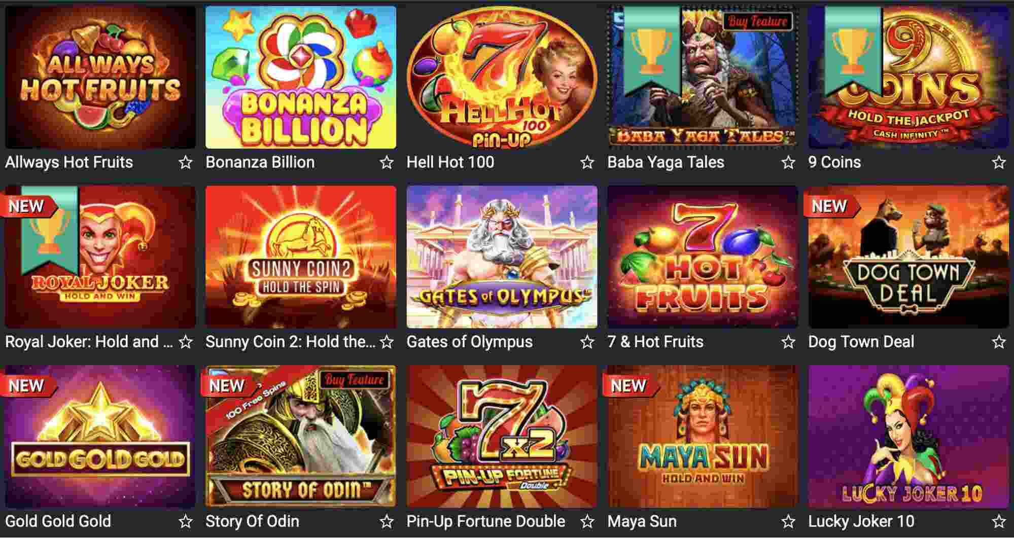Slotlar və slot maşınları oynayın Pin Up Pin up az
