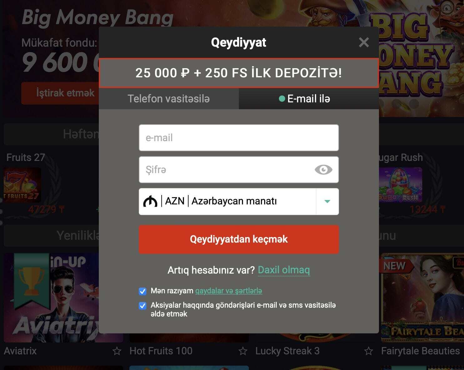 PIN UP CASINO-DƏ PUL ÜZRƏ OYNA: NECƏ QEYDİYYATDAN OLMAQ pin up casino az